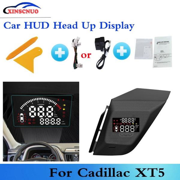 

xinscnuo auto electronic hud head up display for xt5 2016~2019 safe driving screen speedometer projector car