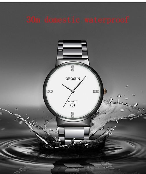 

модные и простые кварцевые водонепроницаемые часы cross border brand lazy stainless steel watch diamond steel band мужские часы, Slivery;brown