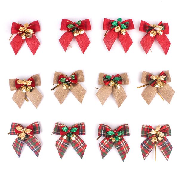 

4pcs/set christmas gift bow christmas tree decoration bell