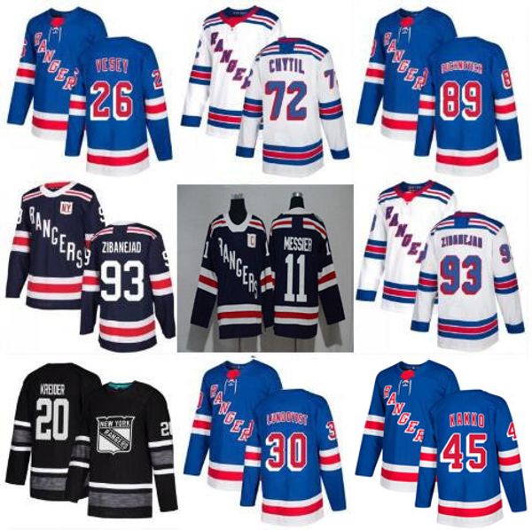 

2019 new york rangers jersey hockey kaapo kakko artemi panarin mika zibanejad chris kreider jimmy vesey henrik lundqvist buchnevich strome, Black;red
