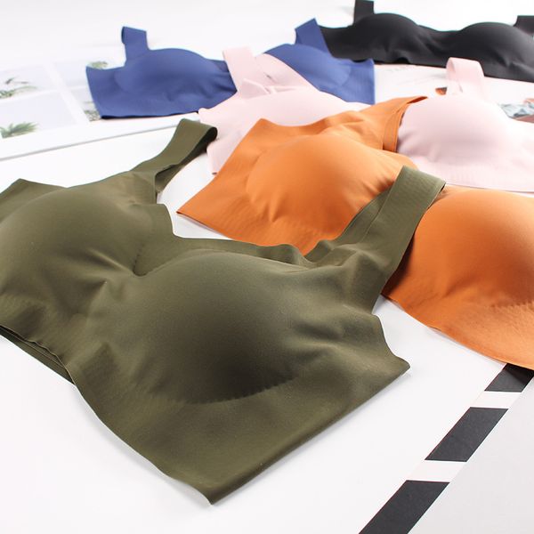 

беспроводной bras женщины underwears активный бесшовные бюстгальтеры для женщин жилет топы беспроводные бюстгальтер с прокладками спящий ниж, Red;black