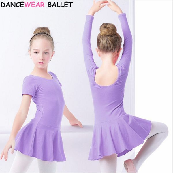 

cotton ballet dance dress toddler girls child ballet dance clothes kids gymnastics leotard training dancewear, Black;red