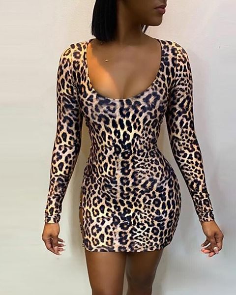 

leopard womens casual dresses back up lace womens pencil dresses designer hollow out females clothing, Black;gray