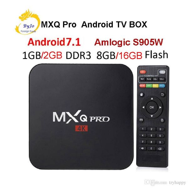 

MXQ Pro 4K TV Box Amlogic S905W Quad Core 1G 8G or 2G 16G Android 7.1 Ultra 4K Streaming 4K box Smart TV Media Player Play box