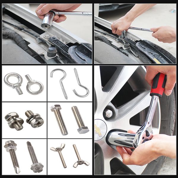 

500pcs универсальный динамометрический ключ head наборного гнезда sleeve 7-19mm электродрель ratchet втулка гаечный ключ магическая ручка не