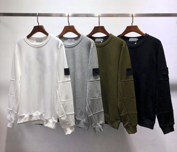 

19ss mens designer sweatshirt classic compass embroidery terry fabric round neck sweater street hip hop fashion brand luxury pullover s-xxl, Black