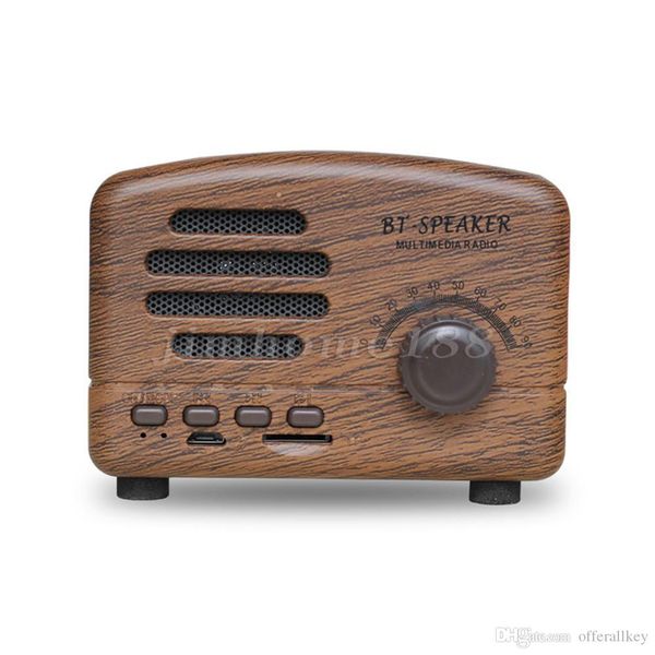 

hi-fi boxes retro convenient card compatible with radio wireless mini bluetooth speakers bluetooth 4.2/tf card/aux/fm child gifts