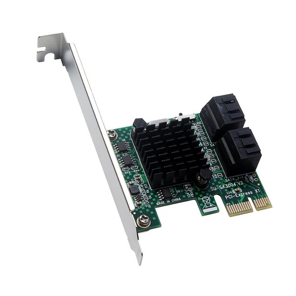 

1pcs pci-e pcie 1x to 4port sata 3.0 expansion controller card adapter