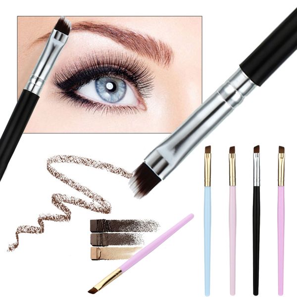 

new maquillaje profesional makeup brush eyebrow flat angled brushes foundation eyebrow eyeliner blushmakeup brushes set 0.8