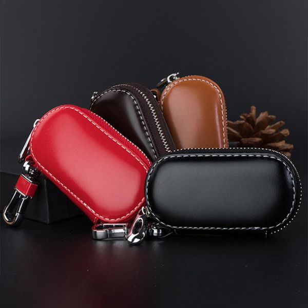 

multi-function leather key case car key bag for faraday cage keyless entry fob pouch car rfid security accessories