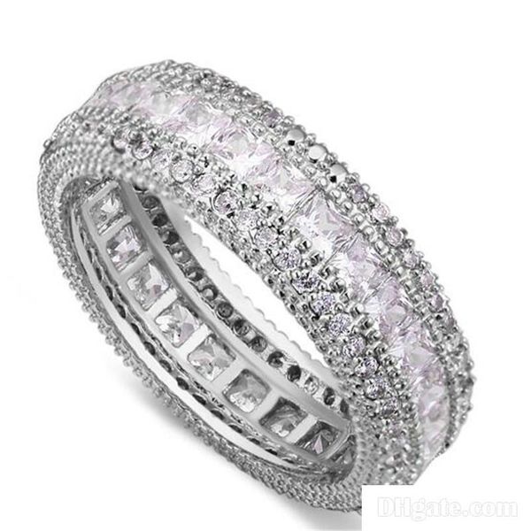 

три каменных кольца обручальные кольца обручальные ювелирные изделия для женщин высокого качества цирконий аксессуары белая роза позолоченны, Golden;silver