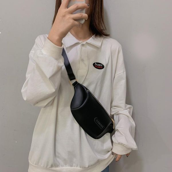 

woman solid crossbody bag pu leather chest bags multifunction coin purse fashion shoulder bag handbag sac a main femme 2020 new