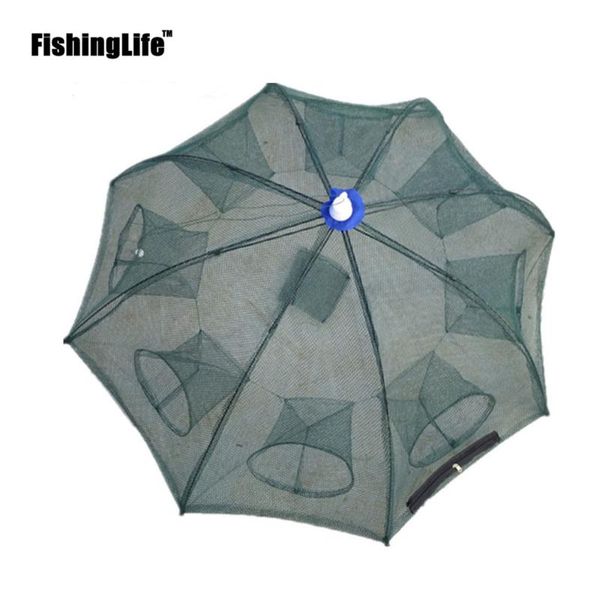 

fishinglife 2/4/6/810/12/16 holes automatic fishing shrimp trap fishing net fish shrimp minnow crab baits cast mesh trap