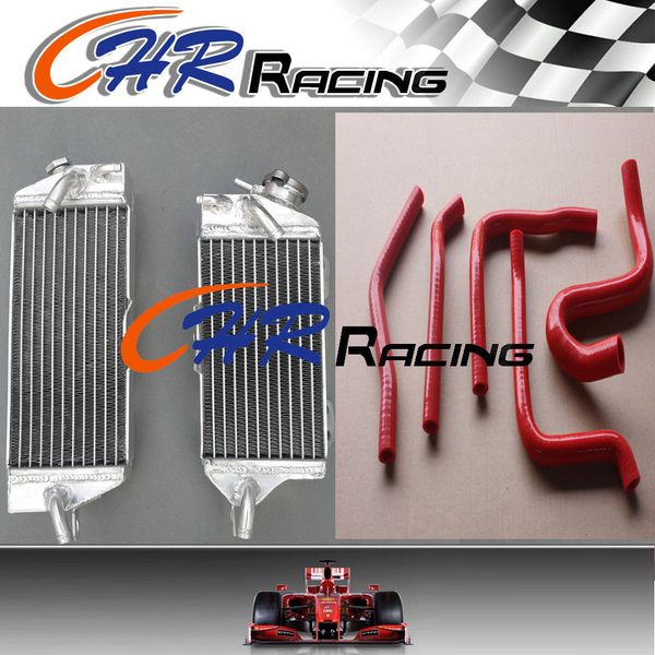 

for kx250 kx 250 1990 1991 1992 1993 aluminum radiator and red hose