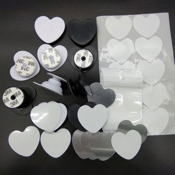 

sweetheart cell phone finger holder with blank aluminum sublimation insert and adhesive for customized phone grip stand mount holder bracket