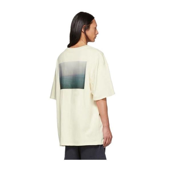 

19ss fog essentials boxy p t-shirt california limited p printing short sleeve men and women white t-shirt hfbytx322, White;black