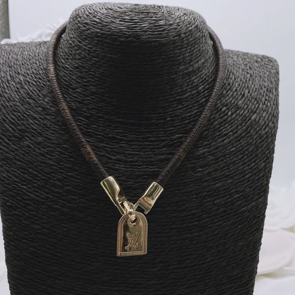 

luxury donkey presbyopic leather rope necklace ins dark girls collar european and american retro jewelry star celebrity inspired, Slivery;golden