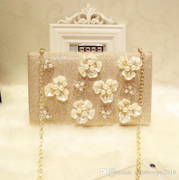 

direct handbags high-end stereo flower woman hand bag elegant lady shinning leather hand bag sequin flowers dinner bag lovely dinner