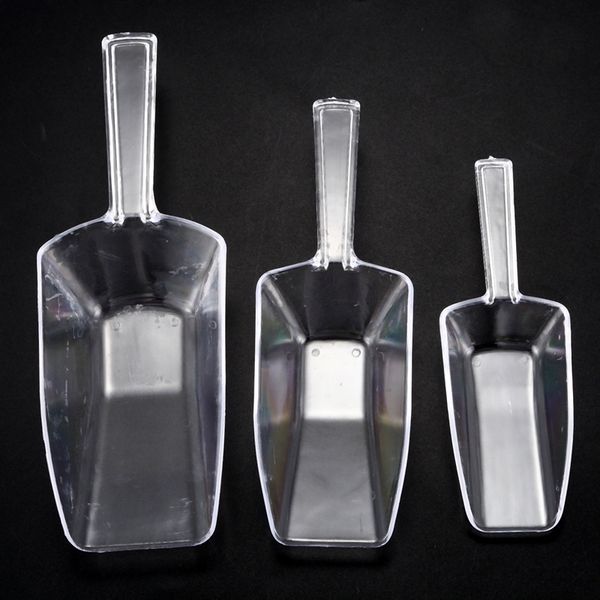 

3 piece pallet ice scraper shape plastic scoop - transparent ice cream tools