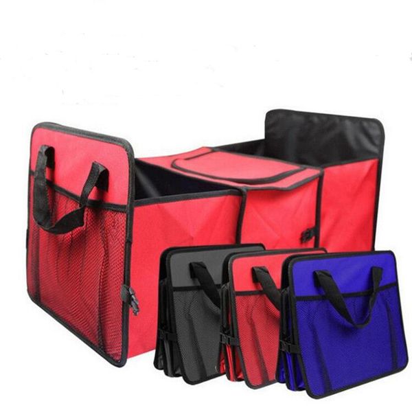 

car boot organizer 600d thicken sturdy waterproof insulation multi-functional folding grid car trunk storage bag accessories