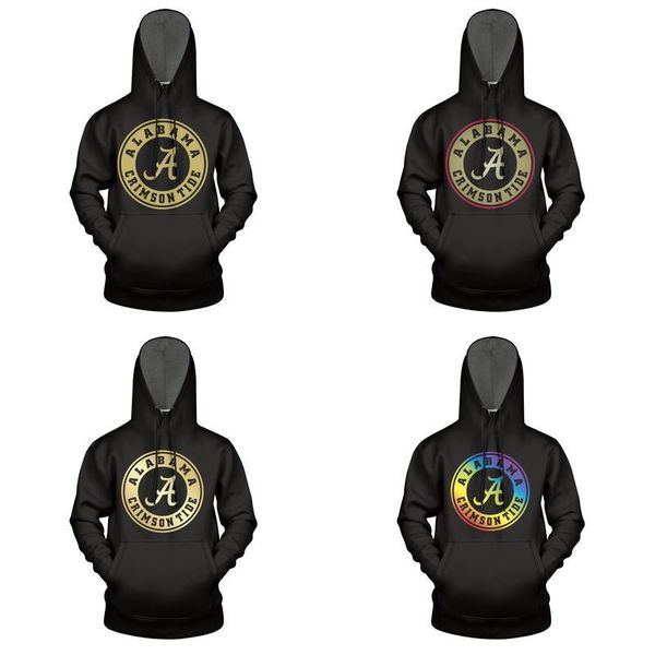 2019 Alabama Crimson Tide Football Logo Golden White Mens Hoodie Sweatshirt Pocket Hoodies Gay Pride Rainbow Wordmark Red Camouflage Usa Flag From
