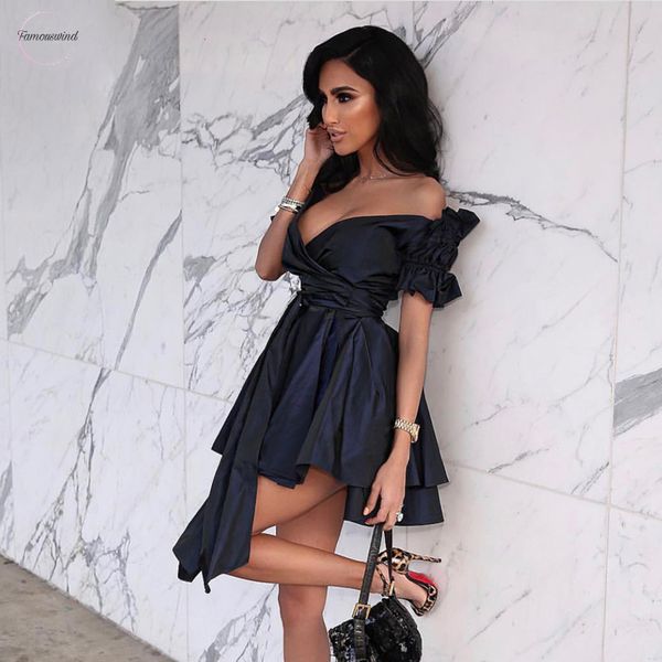

2019 women party dress deep v short sleeve dresses female solid elegant color vestdios ft18347, Black;gray