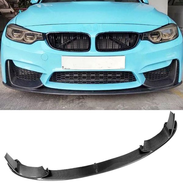 

P tyle real carbon fiber front lip poiler prelabium for bmw f80 m3 f82 f83 m4 bumper 2014up b171