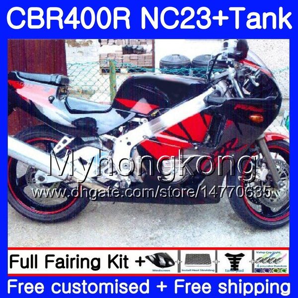 + Tanque Para HONDA CBR 400 RR 400RR CBR400RR 88 89 90 91 92 93 266HM.30 NC29 CBR400 RR NC23 preto à venda 1988 1989 1990 1991 1992 1993 Carenagem