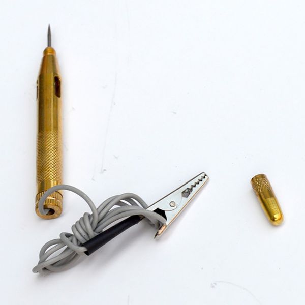 

lamp voltage test pen dc 6v 12v 24v copper auto car light circuit tester detector probe light system test probe lamp new