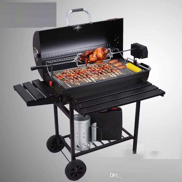 

household big charcoal grill villa outdoor courtyard large barbecue rack for more than 5 people smoked american bbq oven