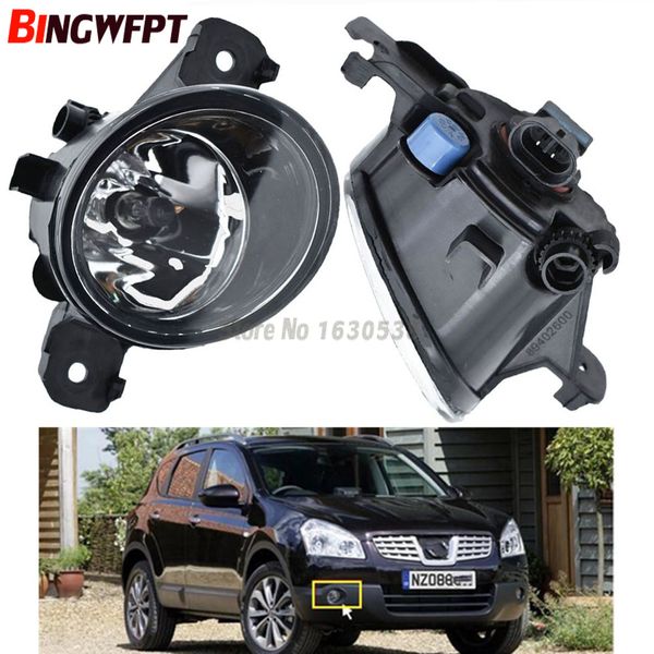 

car styling front led fog lamps halogen fog lights 26150-89905 (left + right)/2pcs for nissan almera versa qashqai urvan rogue sentra 2001-