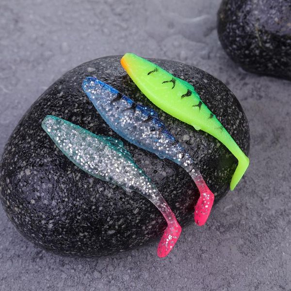 

walk fish 4pcs/lot fishing lure soft bait 8cm 3.5g soft worm swimbait bass shad wobbler plastic pike fishing lures