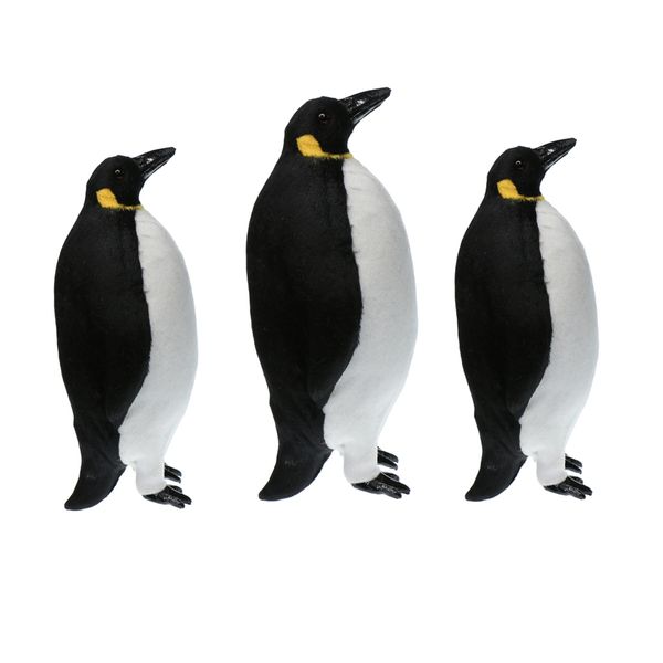 

3x artificial penguin statue animal decor figure figurine sculpture wildlife