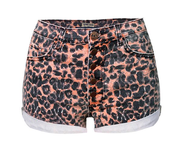 

скрученные leopard короткие джинсы для женщин высокой талией booty shorts джинсы женщина тонкий buttons stretch short shaping denim pant, Blue