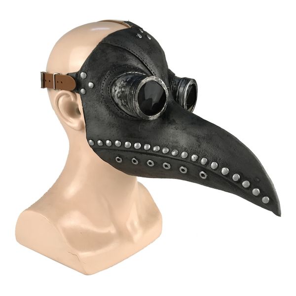

halloween plague doctor latex mask long nose beak bird crow cosplay steampunk party festival decor