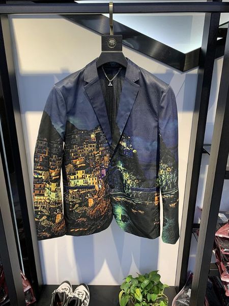 

ah02142 модные мужские пальто куртки 2020 взлетно посадочная полоса европейский дизайн стиль партии мужская одежда, Black;brown