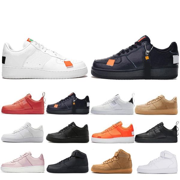 

новые классические 1s dunk utility классические ботинки для скейтборда повседневная обувь high low cut зеленые тройки белый черный пшеница м, Black