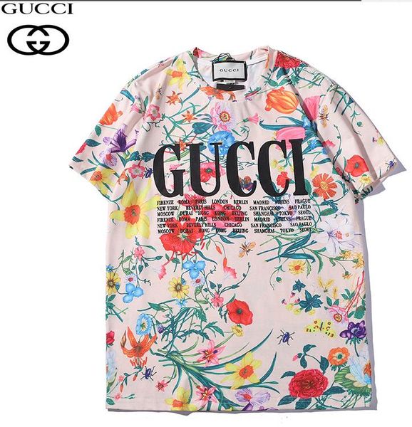 

100 cotton 13 gucci men 039 t hirt 2019 the late t popular european and american fa hion ca ual ummer, White