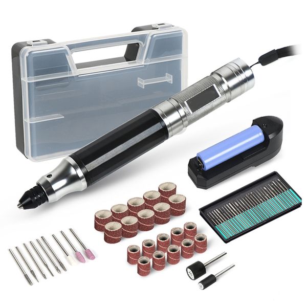 

mini cordless drill engraving pen electric drill grinder with lithium battery 3.7v rechargeable jade carving tool us plug