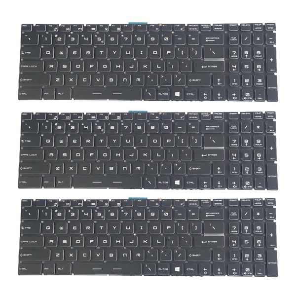 

3 pieces / set universal us english keyboard for msi ge72 ge62 ws60 gs60