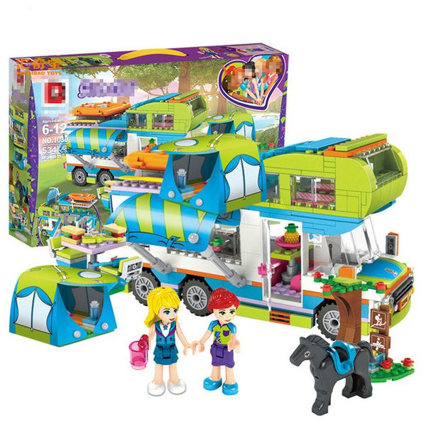 

legoinglys friends series heart lake city girls club street building blocks pink cake cafe blue camper compatible friend toys