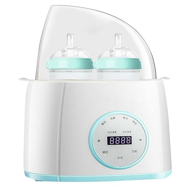 

6 in 1 double steam baby feeding insulated bottle milk warmer children with timer us plug