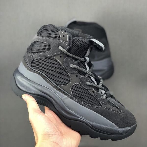

new season 6 desert rat boot 6s graphite black military star men seankers kanye west running shoes trainers chaussures mens designer boots