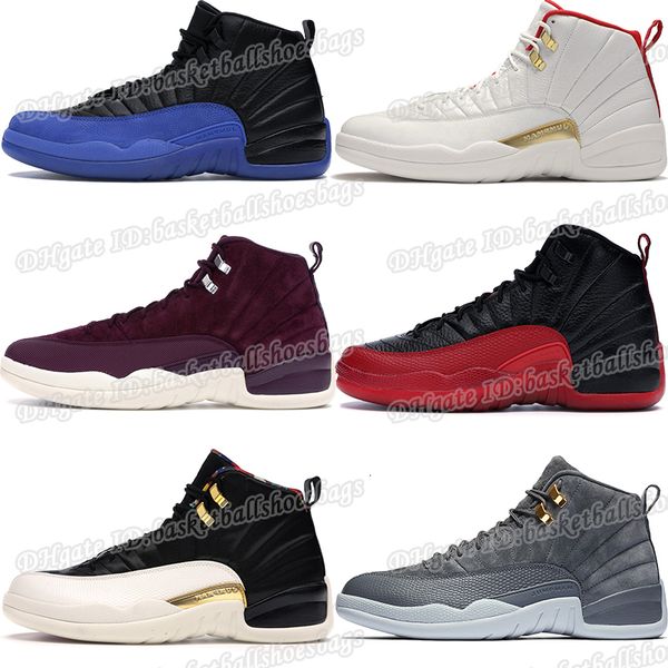 

black 2020 game new royal jumpman 12 12s mens basketball shoes cny dark grey flu game wings luxury designer men shoes bsb