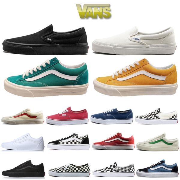 

beige original old skool running shoes black blue red classic mens women canvas sneakers fashion cool casual shoes 36-44