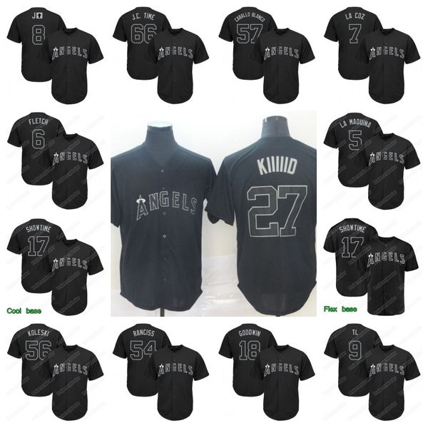 

27 Mike Trout Kiiiiid 2019 Players Weekend Angels Shohei Ohtani Showtime David Fletcher FLETCH Albert Pujols La Máquina Baseball Jersey