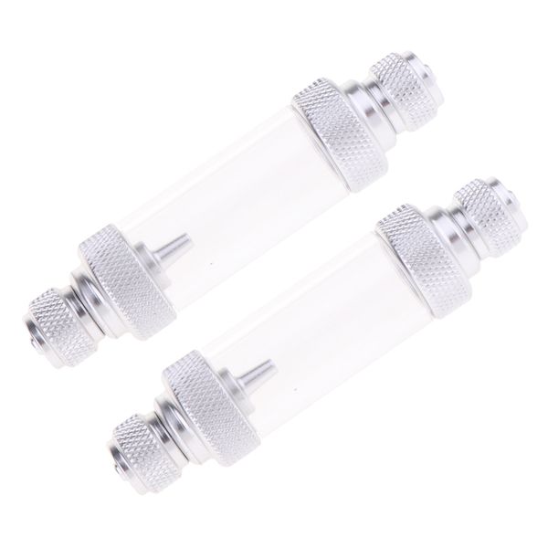 

2 pack aquarium check valve-regulator co2 bubble counter sliver double head