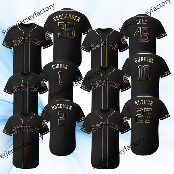 

Houston 2Alex Bregman 2019 Golden Edition Jersey 27Jose Altuve Carlos Correa George Springer Justin Verlander Dallas Keuchel Astros Jerseys