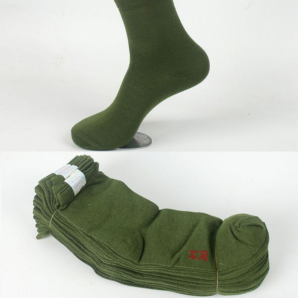 

10pairs men socks factory price durable wear-resistant practical solid color male sock mature army green sock meias, Black