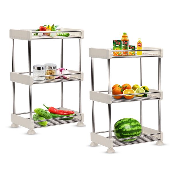 

removable storage rack storage shelf bathroom kitchen refrigerator side rack multi-layer stainless steel home
